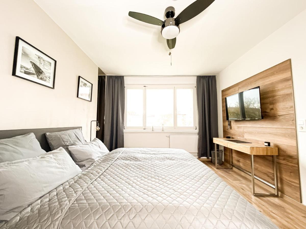 Modernes 2-Zimmer-Apartment, Nähe der neuen Leipziger Messe, ideal für vier Personen Exterior foto